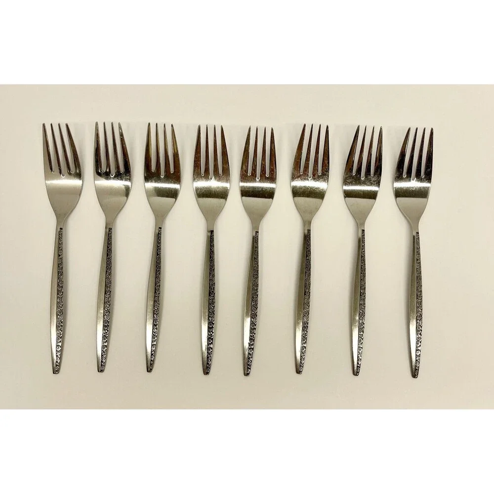 Coventry Bouquet Stainless Flatware–32 Pc Service for 8–Floral Vintage Japan